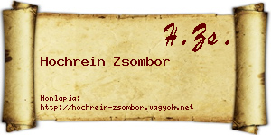 Hochrein Zsombor névjegykártya