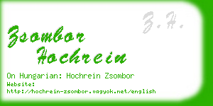 zsombor hochrein business card